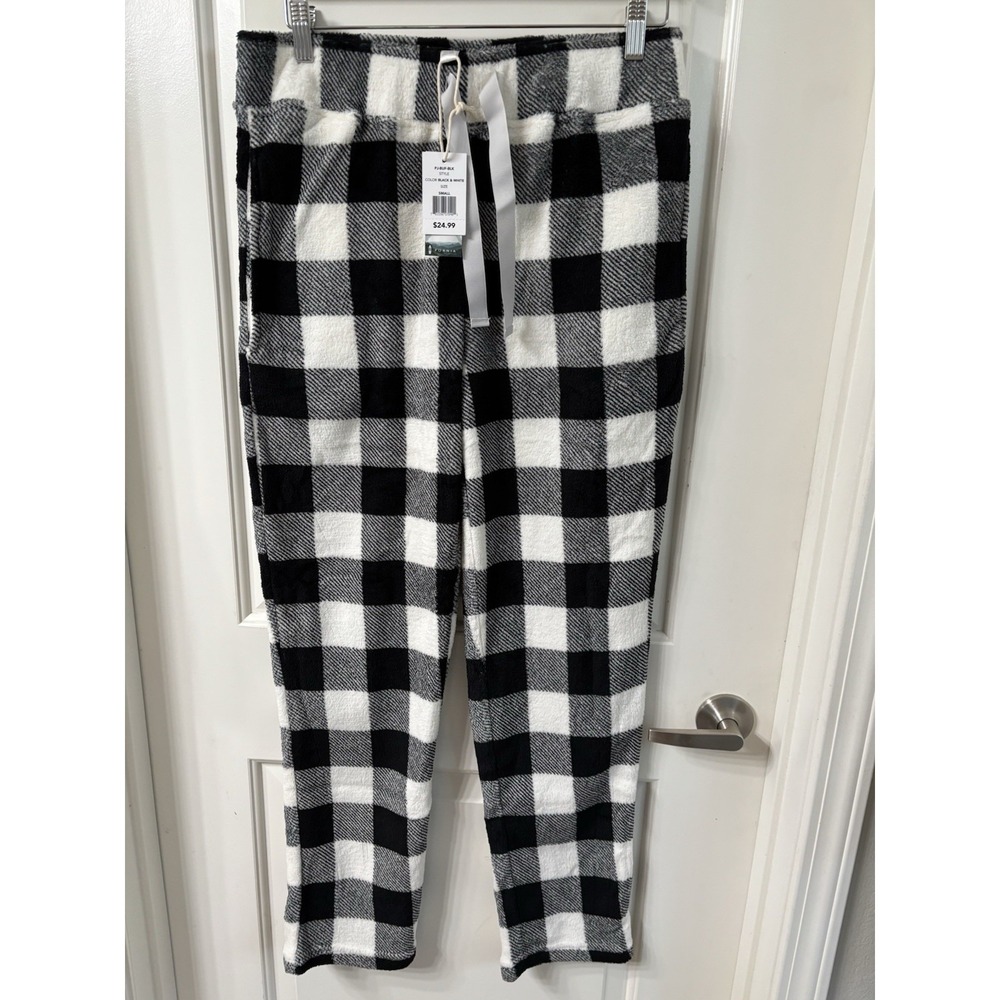 NWT Fornia Los Angeles Soft Fleece Lounge Pajama Drawstring Pants Women Sz S